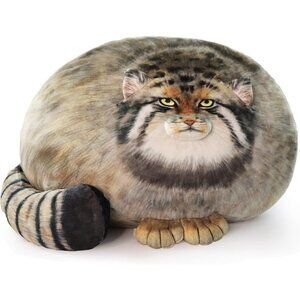 Steppe Cat Plush 12 Inch Pallas Cat Stuffed Animal Fun Pillow Gift for Kids
